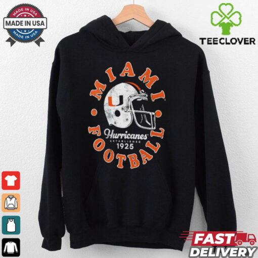 Miami Hurricanes est 1925 helmet shirt
