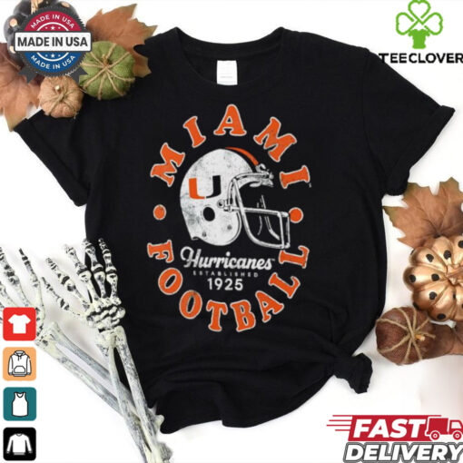 Miami Hurricanes est 1925 helmet shirt
