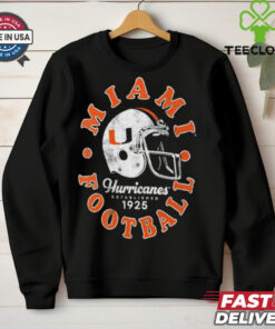 Miami Hurricanes est 1925 helmet shirt