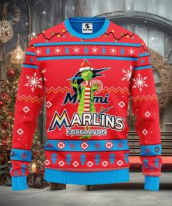Miami Marlins Funny Grinch Christmas Ugly Sweater