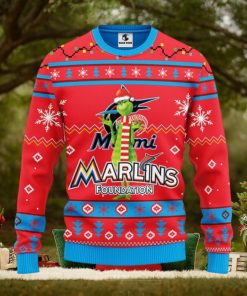 Miami Marlins Funny Grinch Christmas Ugly Sweater