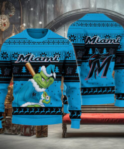 Miami Marlins Grinch Christmas Ugly Sweater