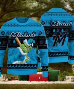 Miami Marlins Grinch Christmas Ugly Sweater