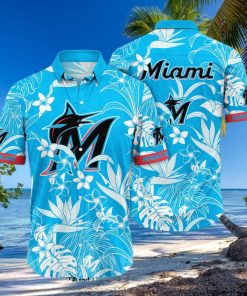 Miami Marlins MLB Flower Full Printing Classic Hawaiian Shirt