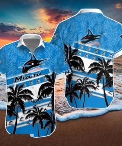 Miami Marlins MLB Hawaiian Shirt Palm Trees Pattern New Design For Fans