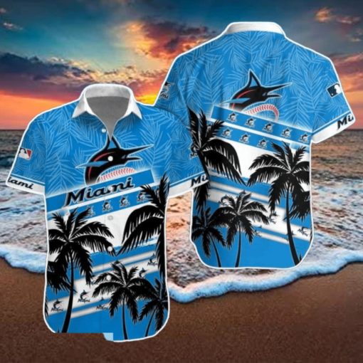 Miami Marlins MLB Hawaiian Shirt Palm Trees Pattern New Design For Fans