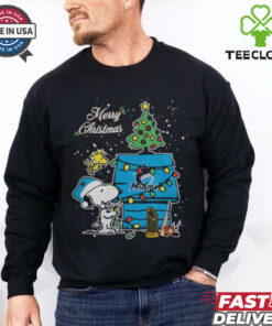 Miami Marlins Merry Christmas With Snoopy Baby T Shirt