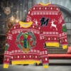 Indianapolis Colts x Grinch NFL Dr. Seuss How the Grinch Stole Christmas with Super Bowl Trophy Ugly Christmas Sweater Red