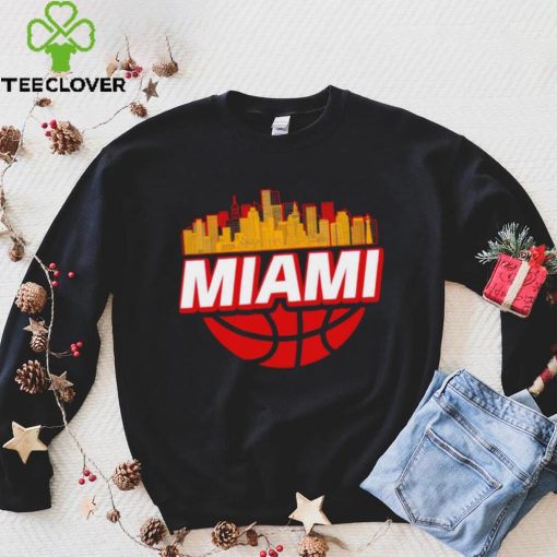 Miami basketball city logo gift hoodie, sweater, longsleeve, shirt v-neck, t-shirt