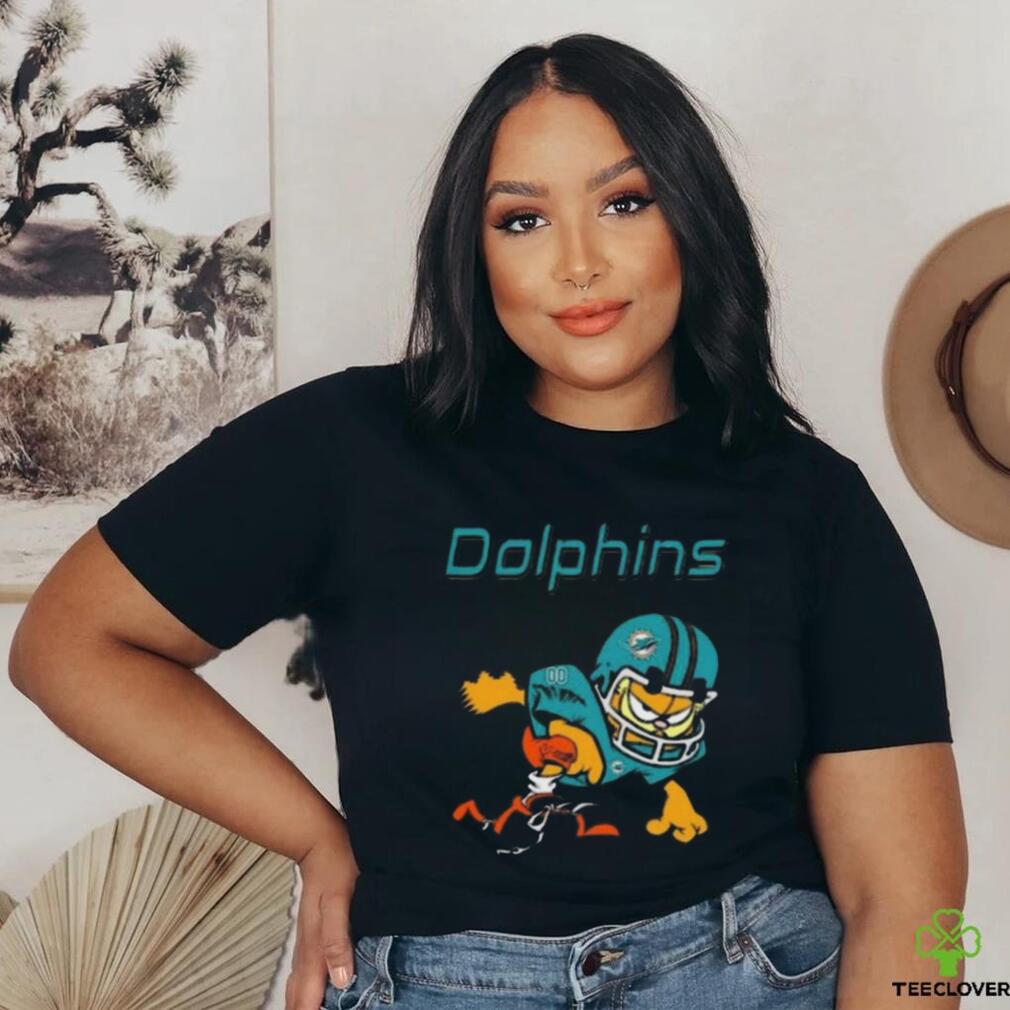 Miami dolphins garfield cat grumpy football player shirt Miami dolphins garfield cat grumpy football player shirt