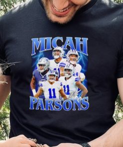 Micah Parsons number 11 Dallas Cowboys football player portrait lightning shirt