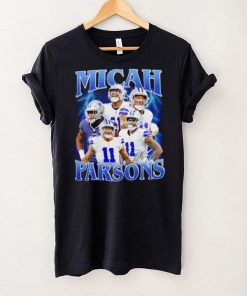 Micah Parsons number 11 Dallas Cowboys football player portrait lightning shirt