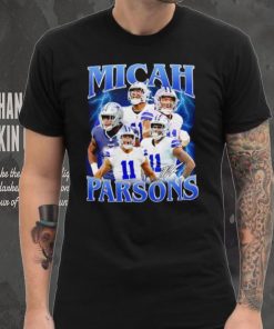 Micah Parsons number 11 Dallas Cowboys football player portrait lightning shirt
