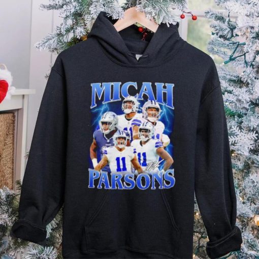 Micah Parsons number 11 Dallas Cowboys football player portrait lightning shirt