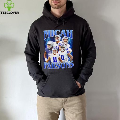 Micah Parsons number 11 Dallas Cowboys football player portrait lightning shirt