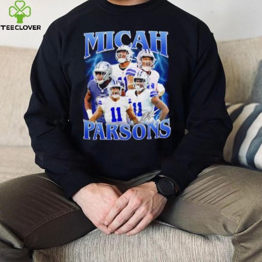 Micah Parsons number 11 Dallas Cowboys football player portrait lightning shirt