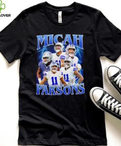 Micah Parsons number 11 Dallas Cowboys football player portrait lightning shirt