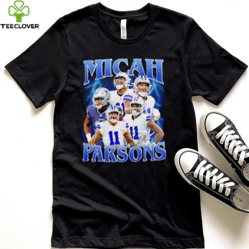 Micah Parsons number 11 Dallas Cowboys football player portrait lightning shirt