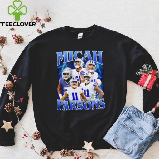 Micah Parsons number 11 Dallas Cowboys football player portrait lightning shirt