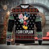 Cat I Do It For Donuts Pink Ugly Christmas 3D Sweater