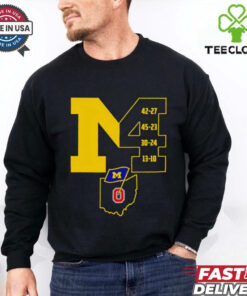 Mich 4 0 Michigan Wolverines Shirt with a bold and simple design celebrating the Wolverines’ achievements, perfect for fans showing pride in Michigan’s success with a fun twist.