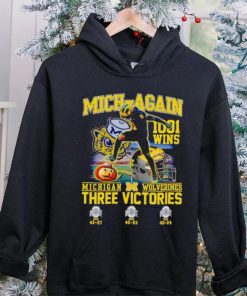 Mich again 1001 wins Michigan Wolverines three victories hoodie, sweater, longsleeve, shirt v-neck, t-shirt