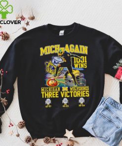 Mich again 1001 wins Michigan Wolverines three victories hoodie, sweater, longsleeve, shirt v-neck, t-shirt