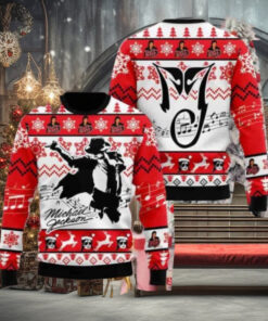 Michael Jackson With Signature Christmas Sweater Chirstmas Gifts 2024 Xmas For Family And Friends Ugly Sweater