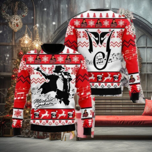 Michael Jackson With Signature Christmas Sweater Chirstmas Gifts 2024 Xmas For Family And Friends Ugly Sweater