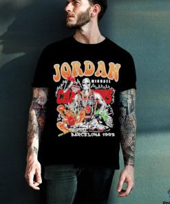 Michael Jordan Champions Barcelona Illustration 1992 T Shirt