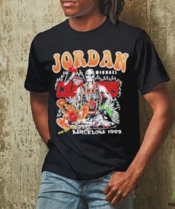 Michael Jordan Champions Barcelona Illustration 1992 T Shirt