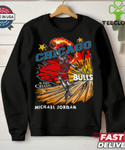 Michael Jordan Chicago Bulls 6 NBA Champs Graphic T Shirt