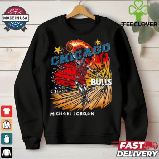 Michael Jordan Chicago Bulls 6 NBA Champs Graphic T Shirt