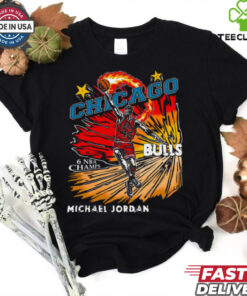 Michael Jordan Chicago Bulls 6 NBA Champs Graphic T Shirt
