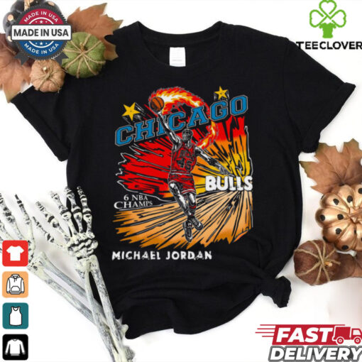 Michael Jordan Chicago Bulls 6 NBA Champs Graphic T Shirt