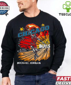 Michael Jordan Chicago Bulls 6 NBA Champs Graphic T Shirt