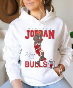 Michael Jordan Chicagon Bulls cartoon signature hoodie, sweater, longsleeve, shirt v-neck, t-shirt