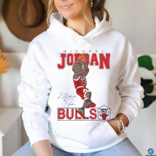 Michael Jordan Chicagon Bulls cartoon signature hoodie, sweater, longsleeve, shirt v-neck, t-shirt