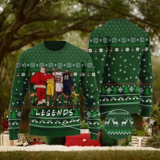 Michael Jordan Lebron James Legends Ugly Christmas Sweater