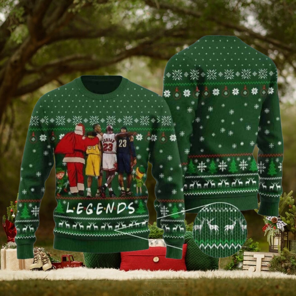 Michael Jordan Lebron James Legends Ugly Christmas Sweater Michael Jordan Lebron James Legends Ugly Christmas Sweater