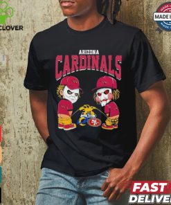 Michael Myers And Billy The Puppet X Arizona Cardinals Pee On NFL Teams Halloween Shirt