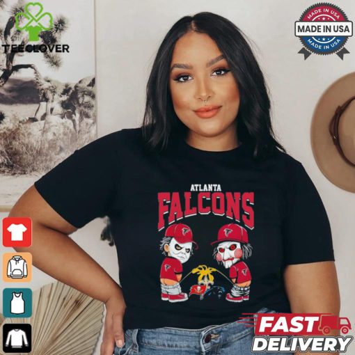 Michael Myers And Billy The Puppet X Atlanta Falcons Pee On NFL Teams Halloween Shirt