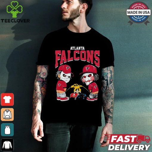 Michael Myers And Billy The Puppet X Atlanta Falcons Pee On NFL Teams Halloween Shirt
