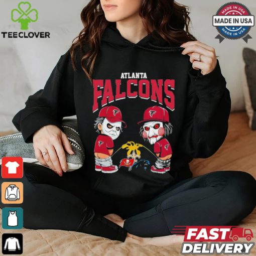 Michael Myers And Billy The Puppet X Atlanta Falcons Pee On NFL Teams Halloween Shirt