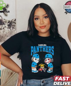 Michael Myers And Billy The Puppet X Carolina Panthers Pee On NFL Teams Halloween Shirt