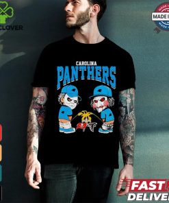 Michael Myers And Billy The Puppet X Carolina Panthers Pee On NFL Teams Halloween Shirt