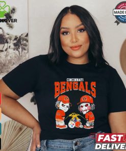Michael Myers And Billy The Puppet X Cincinnati Bengals Pee On NFL Teams Halloween Shirt