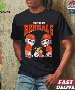 Michael Myers And Billy The Puppet X Cincinnati Bengals Pee On NFL Teams Halloween Shirt