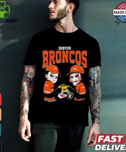 Michael Myers And Billy The Puppet X Denver Broncos Pee On NFL Teams Halloween Shirt