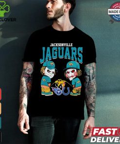 Michael Myers And Billy The Puppet X Jacksonville Jaguars Pee On NFL Teams Halloween Shirt